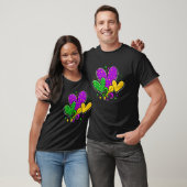 Mardi Gras Hearts Love Mardi Gras Fleur De Lys Fes T-shirt (Unisex)