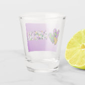 Mardi Gras Hearts Shot Glas (Achterkant)
