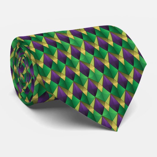 Mardi Gras heren stropdas (Opgerold)
