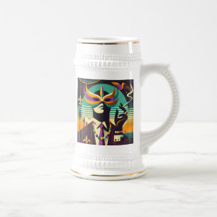 Mardi Gras Het Roken Man Bierpul