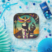 Mardi Gras Het Roken Man Papieren Bordje (Feest)