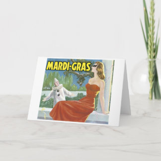 MARDI-GRAS HET VINTAGE POSTER VAN DE KUNST KAART