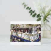 Mardi Gras Hippie Float Briefkaart (Staand voorkant)