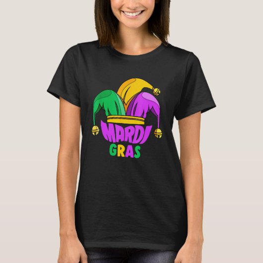Mardi Gras Hoed Mardi Gras Carnaval Kostuum Idee T-shirt (Voorkant)