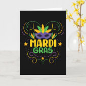 Mardi Gras Holiday Kaart (Gele Bloem)