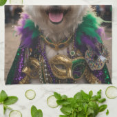 Mardi Gras Hond Jester Kostuum Theedoek (Gevouwen)