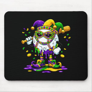 Mardi Gras honkbal kralen feest plezier jongens me Muismat