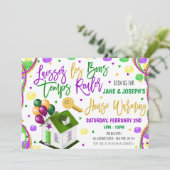 Mardi Gras Huis Warming Party Uitnodiging (Staand voorkant)