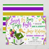 Mardi Gras Huis Warming Party Uitnodiging (Voorkant / Achterkant)