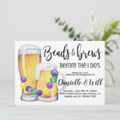 Mardi Gras-huwelijksaanzoek uitnodiging (Staand voorkant)