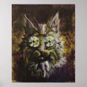 Mardi Gras - Hypnotic Cat Pop Surrealisme Poster (Voorkant)