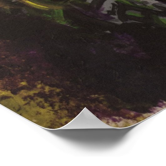 Mardi Gras - Hypnotic Cat Pop Surrealisme Poster (Hoek)