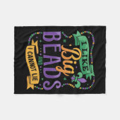 Mardi Gras I Like Big Beads And I Cannot Lie Funny Fleece Deken (Voorkant (Horizontaal))