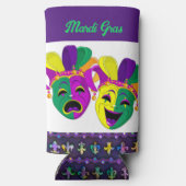 Mardi Gras, ik ben hier voor de feest-taling Seltzer Blikjeskoeler (Achterkant)