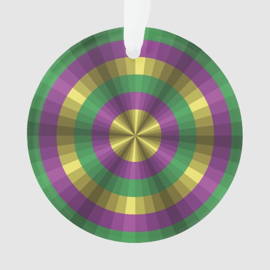 Mardi Gras Illusie Acryl Ornament (voorkant)