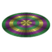 Mardi Gras Illusie Glas Snijplank (Hoek)