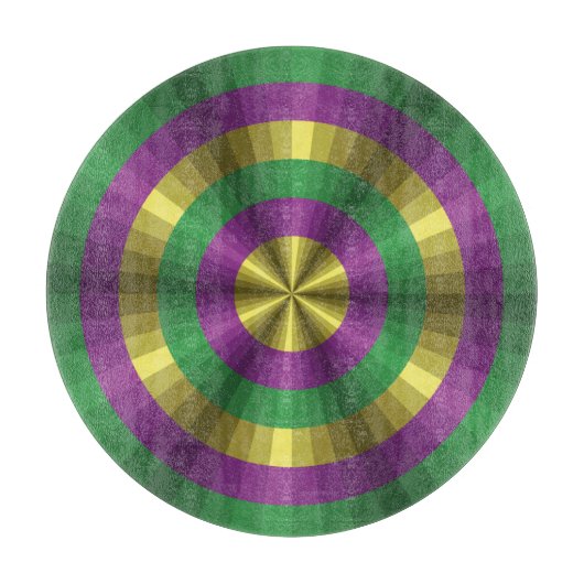 Mardi Gras Illusie Glas Snijplank (Voorkant)