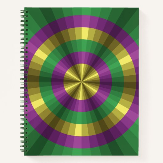 Mardi Gras Illusie Spiraal Notebook Notitieboek (Voorkant)