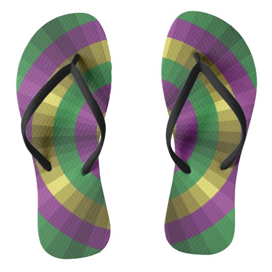 Mardi Gras Illusie Teenslippers (Voetbed)