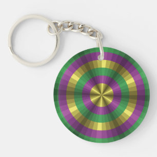 Mardi Gras Illusion AcrylSleutelhanger Sleutelhanger