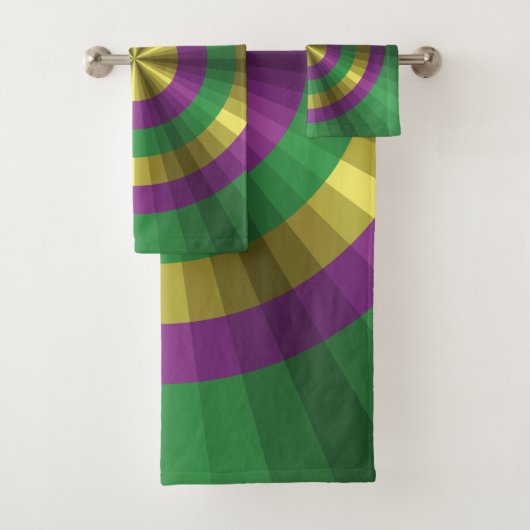 Mardi Gras Illusion Bathroom Towel set Bad Handdoek (Insitu)
