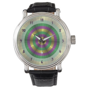 Mardi Gras Illusion Horloge