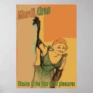 Mardi Gras-Illusion is de eerste van alle genoegen Poster