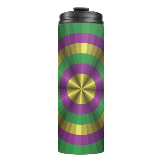 Mardi Gras Illusion Thermal Tumbler Thermosbeker (Voorkant)