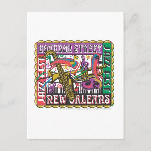 Mardi Gras in New Orleans Briefkaart (Voorkant)