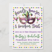 Mardi Gras in New Orleans vrijgezellen uitnodiging (Voorkant)