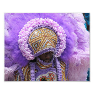 Mardi Gras Indian in New Orleans Foto Afdruk