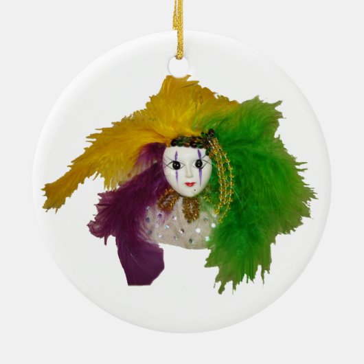 Mardi Gras Indian Mask Keramisch Ornament (Achterkant)