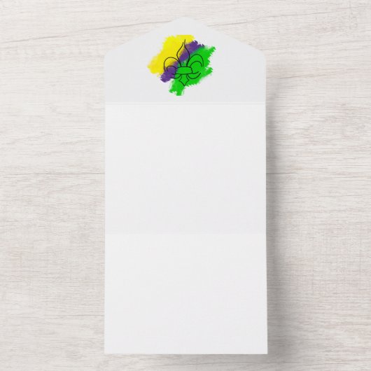 MARDI GRAS-INVITATIES ALL IN ONE UITNODIGING (Binnen)