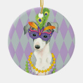Mardi Gras Italiaanse windhond Keramisch Ornament (Voorkant)