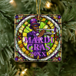 Mardi Gras Jazz Keramisch Ornament