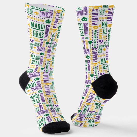 Mardi Gras Jazz Sokken (Gebogen)