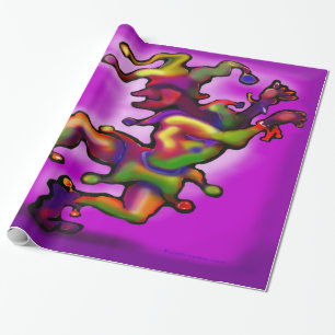 Mardi Gras Jester 2x3' 60# Wanddecoratie Cadeaupapier