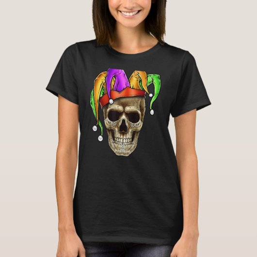 Mardi Gras Jester Joker Carnival Louisiana C T-shirt (Voorkant)