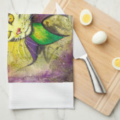 Mardi Gras Jester Kat door GG Burns Theedoek (Quarter Fold)