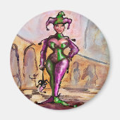 Mardi Gras Jester Magneet (Voorkant)