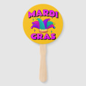 Mardi Gras Jester Pet Hand Fan Handwaaier (Achterkant)