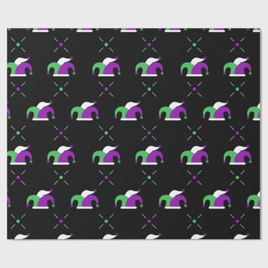 Mardi Gras Jester Pet inpakpapier (Vlak)