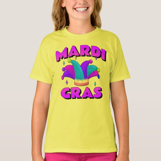 Mardi Gras Jester Pet Kinder Shirt (Voorkant)