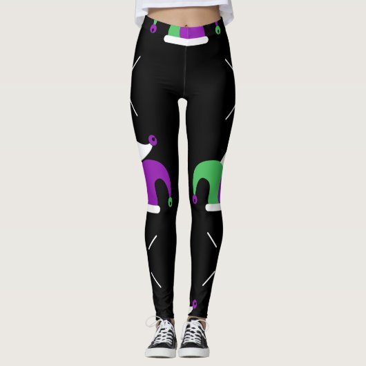 Mardi Gras Jester Pet Leggings (Voorkant)