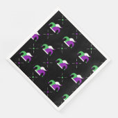 Mardi Gras Jester Pet Patroon Servet (Hoek)