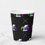 Mardi Gras Jester Pet Pattern Cup Papieren Bekers (Voorkant)