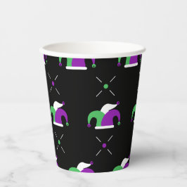 Mardi Gras Jester Pet Pattern Cup Papieren Bekers