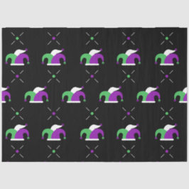 Mardi Gras Jester Pet Weefselpapier Tissuepapier