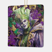 Mardi Gras Jester Porselein Ornament (Links)