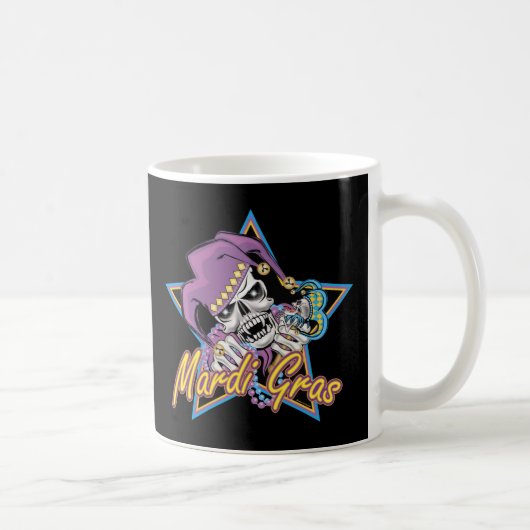 Mardi Gras Jester Skull Koffiemok (Rechts)